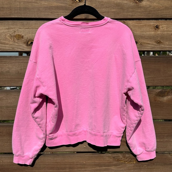 MOTHER The Drop Hot Pink Sweatshirt Free Your Mind Graphic - Picture 2 of 9